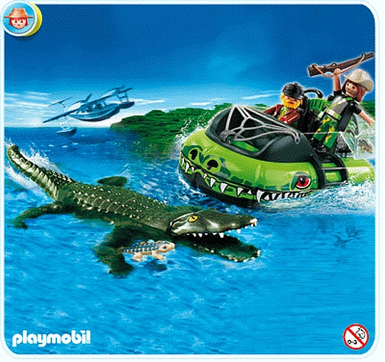 פליימוביל סירת לוכדי התנינים - מהדורה מוגבלת Playmobil 4446