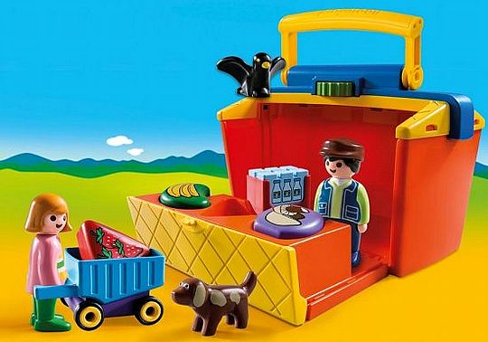 דוכן שוק מסדרת 1-2-3 לקטנטנים 9123 Playmobil