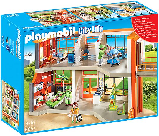 Playmobil פליימוביל בית חולים מרוהט לילדים 6657