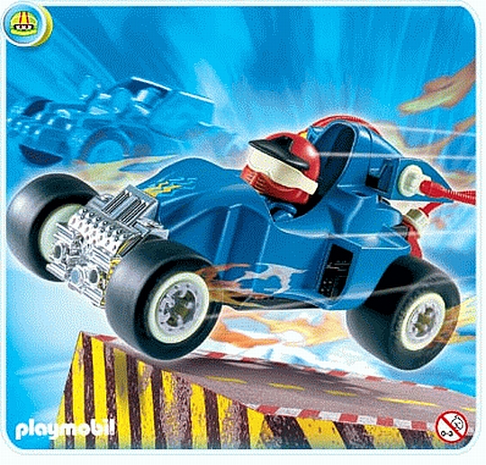 פליימוביל מכונית מירוץ כחולה פליימוביל 4181