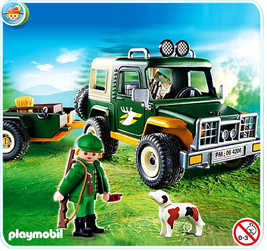 פליימוביל רכב יער ונגרר Playmobil 4206
