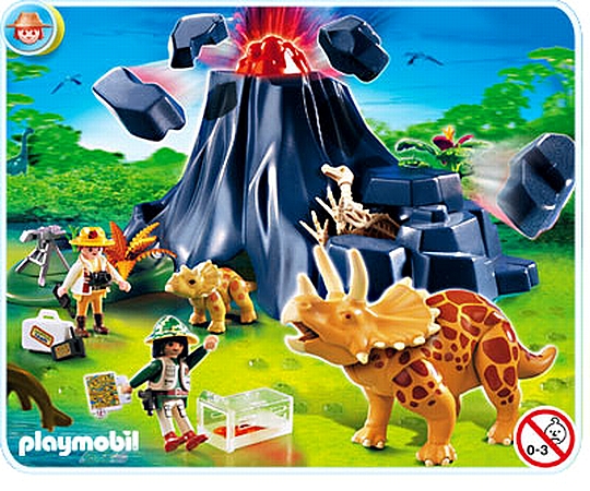 פליימוביל דינוזאור והר הגעש Playmobil 4170