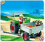 פליימוביל טרקטור ועגלת פרחים פליימוביל 4497