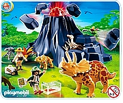 פליימוביל דינוזאור והר הגעש Playmobil 4170